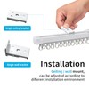 37-211in Retractable Wall or Ceiling Mount Curtain Track System for