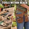 Adjustable Waist Tool Bag – PU Leather Work Belt Pouch