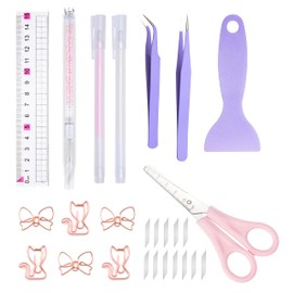 Arvakr Scrapbooking Tools, Scrapbook Supplies with Sticker Tweezers, Glue Pen for Crafting, Card Making, Sticker Cutter, Paper Craft