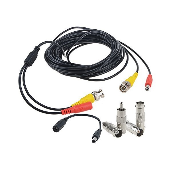 Flashmen BNC Cable 25ft 4Pack, HD Security Camera Cables Heavy