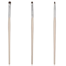 3 PCS Mini Smudge Brush for Eyeliner, Eye Makeup Brush Sets Eyeshadow and Eyeliner Flat Blending Precision Crease Brushes for Powder Gel Cream Liquid Concealer Corner Highlighter