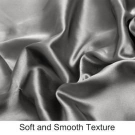 NTBAY Silk Satin Toddler Pillowcases - Set of 2 - Super Soft and Silky 14x20 Pillow Covers - Envelope Closure Grey Cooling Travel Pillow Cases for Nursery, Kids, Boys and Girls, 14 x 20 Inches