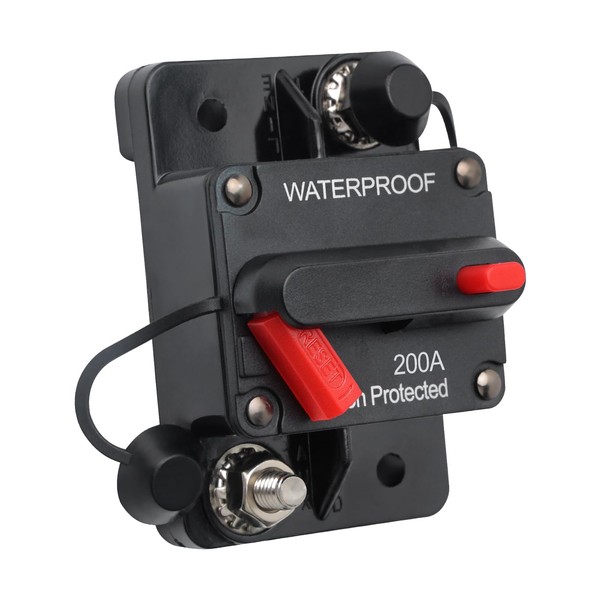 APIELE Circuit Breaker with Manual Reset Fuse Holder 200A DC12-48V