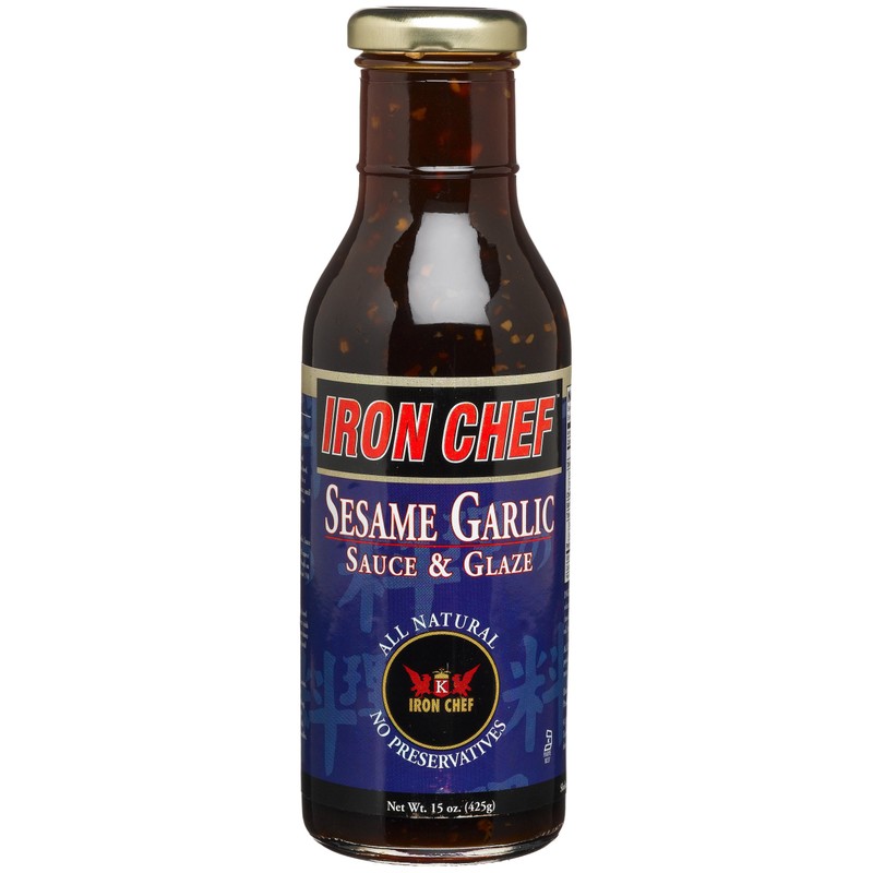 IRON CHEF Sesame Garlic Sauce & Glaze, All Natural, Kosher,