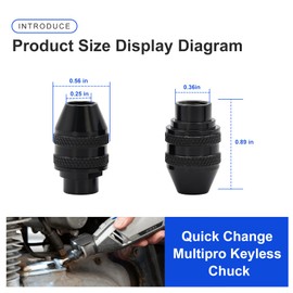 Laofudech 4486 Quick Change Multipro Keyless Chuck Compatible with Rotary Tools Model 395 3000 4000 4300 8220 3000 7300 (3PCS)