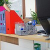 Desk Organiser, Mesh Metal Office Shelf with Pen Holders &