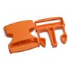 4 Pcs Plastic Side Release Buckles Orange 1.5 inch Buckles