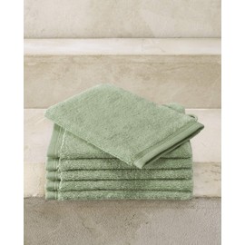 De Witte Lietaer Contessa Luxe Washcloths, Cotton, Sea Green, 16 x 22 cm, Set of 6