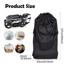 Stroller Bag for Airplane Pram Bag for Airplane Stroller Travel Bag buggy bag for plane Waterproof Gate Check Bag Pushchair Cover Storage Bag for Baby Child Kids Infant Strollers Large Portable