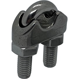 20 x wire rope clamps, stainless steel, V4A 316, 6 mm, rope clamp, wire clamp