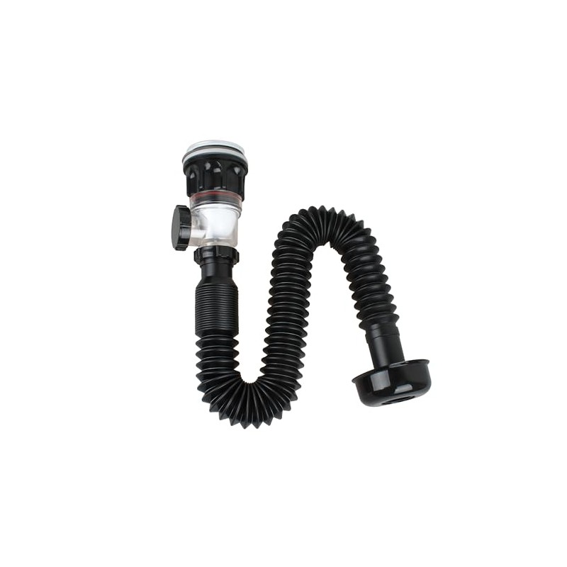 Bathroom Sink Drain Kit - Flexible Sink Drain P-Trap for