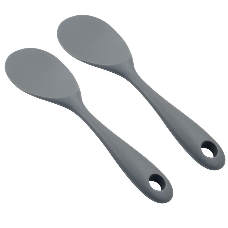 Hordion 2PCS Silicone Rice Paddle, Non Stick Rice Spoon Scooper,