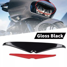 Unbranded Gloss Black Headlight Mean Mug Bezel Trim For Harley Road Glide FLTRX 2015-Later
