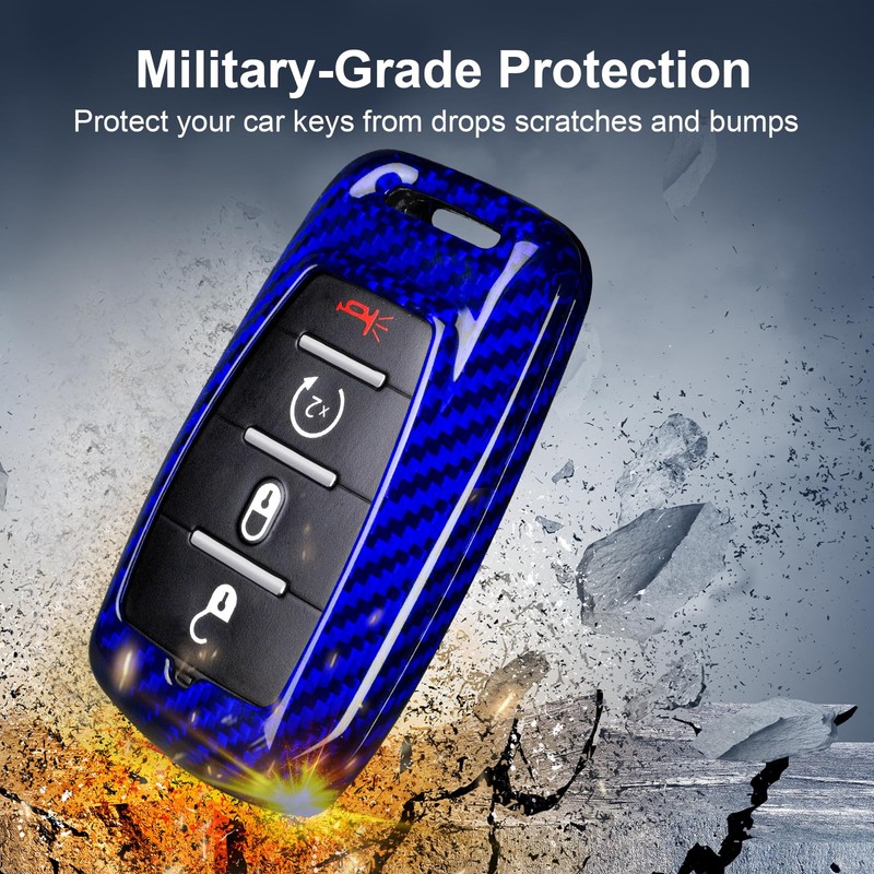 T-carbon Real Carbon Fiber Key Fob Protector for Ram 1500