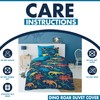 Lions Kids Dinosaur Bedding Set, Soft 100% Microfibre Polyester, Single