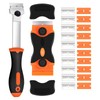 Double Edged Window Scraper, 2Pcs Glass Scraper and Long Handle