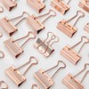 LELE LIFE Same Size Rose Gold Binder Clips, 24 Pieces,