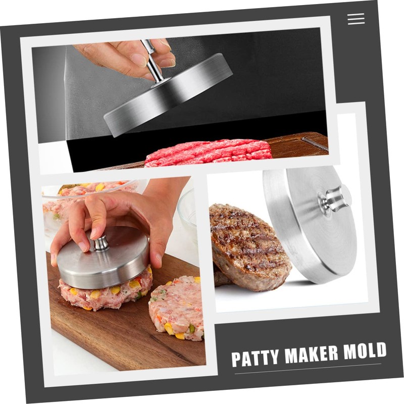 Sosoport Stainless Steel Burger Press Mold Round Patty Maker for