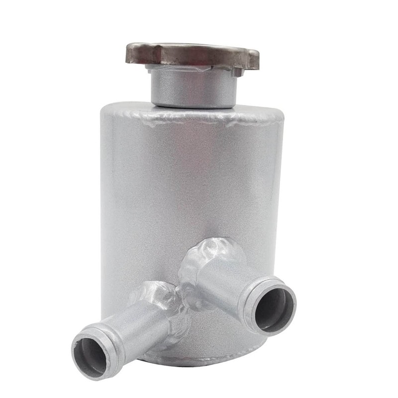 HCHCSPEED Universal 4"x3" Aluminum Radiator Coolant Reservoir Expansion Overflow Header