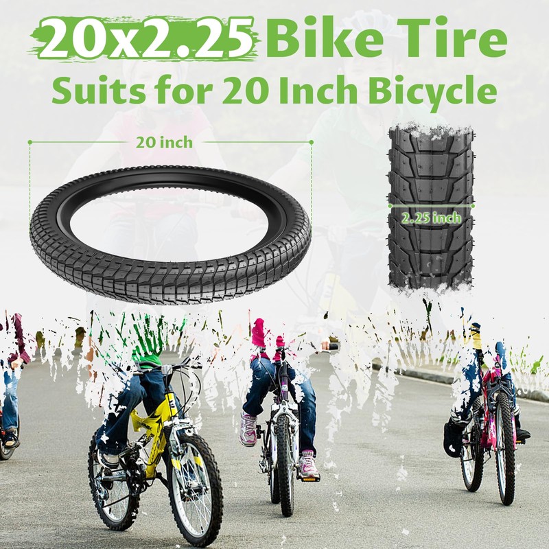 MAKELEN 20x1.95 / 20x2.1 / 20x2.25 Bike Tires High-Durability Replacement