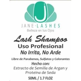 Jane Lash Shampoo Espuma Limpieza Extensiones Pestañas Mink 50ml