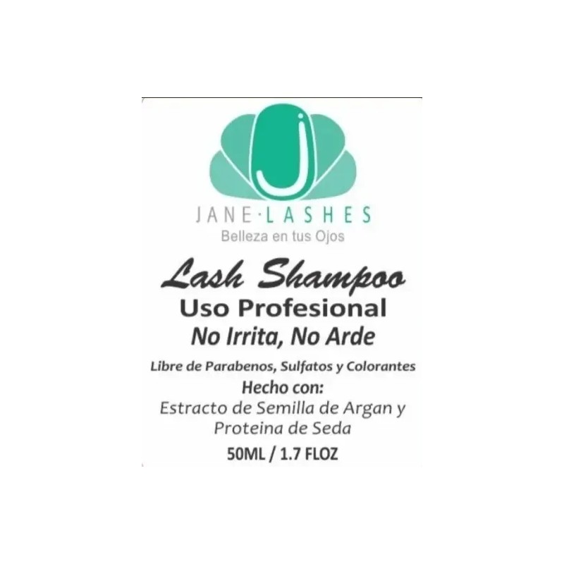 Jane Lash Shampoo Espuma Limpieza Extensiones Pestañas Mink 50ml
