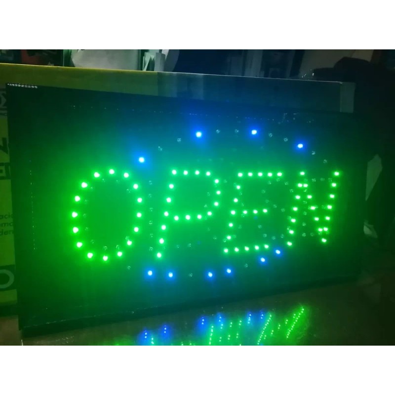 Anuncio Luminoso Open Close 2 En 1 Letrero De Luz
