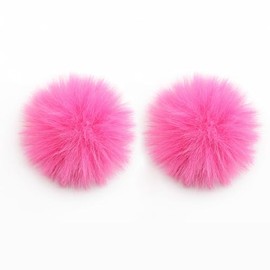 JCMOYUTY for Hollyland Lark M2S Windscreen, 2 Pack Hot Pink Furry Wind Muff Deadcat Foam