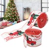 2pcs Christmas Decoration Ribbon Clear Vivid Pattern Durable Packaging Ribbon