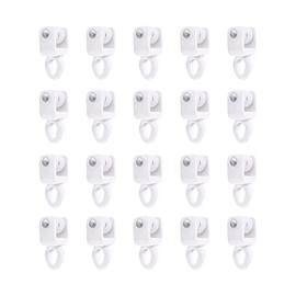ZSTARR Heavy Duty Gliders for Flexible Curtain Track,Fits I Profile Straight or Curved Track Rail Rod for RV, Shower, Hospital, Window Curtain Hooks and Clips (20 Packs Gliders)