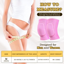 WiseJoy 2 x Knee Pads Sports College Thick Volleyball Soft Elastic Non-Slip for Dance Football Volleyball Basketball Yoga (Pink)