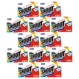 Shout Color Catcher Hojas para lavandería, mantiene la ropa colores originales, 24 unidades, paquete de 12 (288 hojas en total)