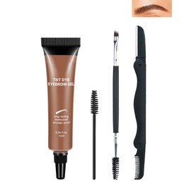 Waterproof Tinted Brow Gel Kit, Bruntte Tinted Thickening Eyebrow Gel with Brow Brush & Razor, Long Lasting Transfer-Proof Brow Glue, Brow Fast Sculpt,Eye Brow Gel Fill in Eyebrows for Women Girls-01#