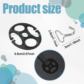 HEVLE 24PCS Car Seat Cover Plum Plate Metal Hooks, 12Pcs Plastic Car Seat Covers Chucks and 12Pcs Metal Hooks Locking Clip Plastic Card Fixed Fastener Buckle for Car (Black)