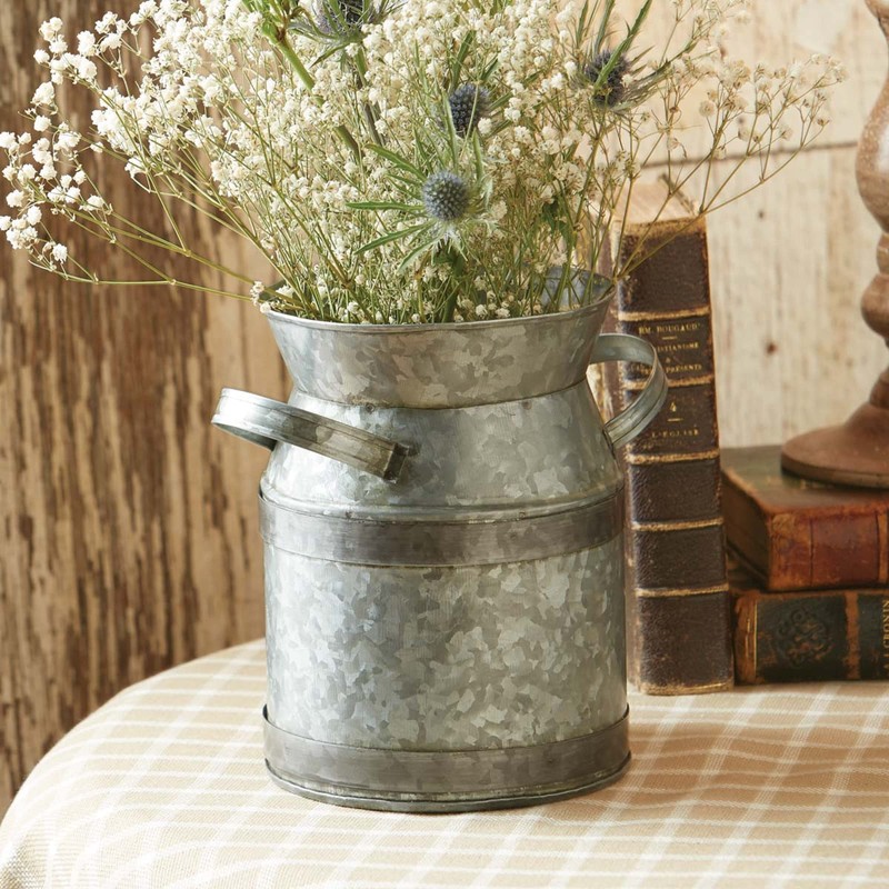 Park Designs Gray Galvanized Milk Can Utensil Crock