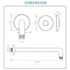 BESTILL 16 Inch L-Shaped Shower Head Extension Arm, Shower Arm