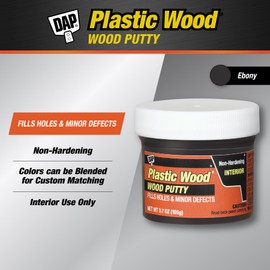 DAP Plastic Wood Wood Putty, Ebony, 3.7 oz (7079821266)