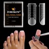 TOROKOM Poly Gel Nail Forms for Toes, Long Square Dual