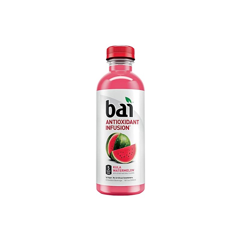 Bai Flavored Water, Kula Watermelon, Antioxidant Infused Drinks, 18 Fluid