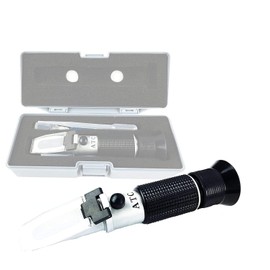 Azzota Portable Aluminum 0-90 Percent Brix Refractometer, Without ATC, Heavy-Duty