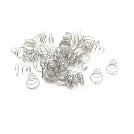 XJS Metal Taper Conical Compression Spring Silver Tone 11x5.5x11mm 50 pcs
