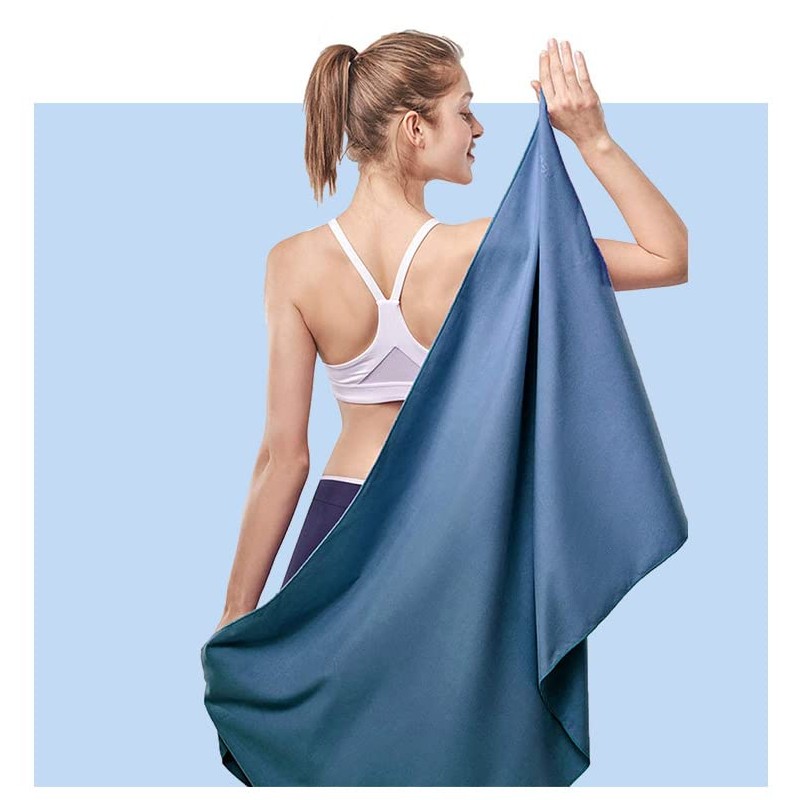 Towel Hair-Drying Tool, Water-Wicking, Ultra-Absorbent Recycled Microfiber (Black, 50 *