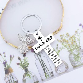 OEHEDOU Womens Stocking Stuffers 2024 Women Christian Cross Keychain Religious Christian Gifts Holy Bible Verse Gifts Womens Christmas Gifts For Women Girls Goddaughter Godson Gifts