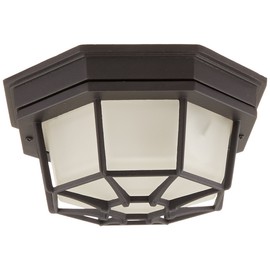 Trans Globe Lighting 40581 BK Transitional One Flushmount Lantern Outdoor-Post-Lights, 4-Inch, Black