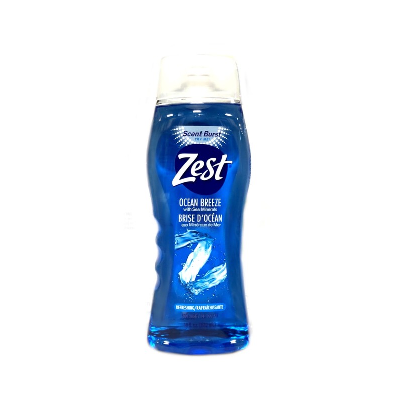 Zest Body Wash, Ocean Breeze, 18 fl oz - 2pc