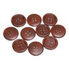 HARFINGTON 10pcs 40L Wooden Sewing Button 1"(25mm) 4 Holes Wood