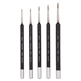 Repino Red Sable Brush Set Red Sable Hair Artist Brush Size 0, 1, 2, 3 and 4