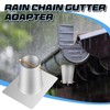 Zonon 2 Pcs Rain Chain Gutter Adapter Aluminum Installation Rain