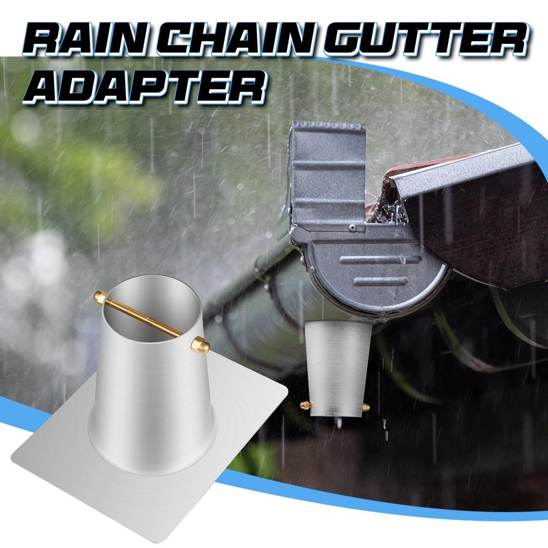 Zonon 2 Pcs Rain Chain Gutter Adapter Aluminum Installation Rain