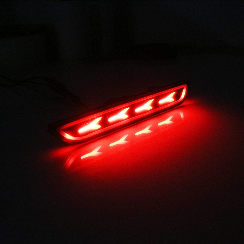 JDMTECH Smoked Lens Red LED Lamps Rear Bumper Side Marker